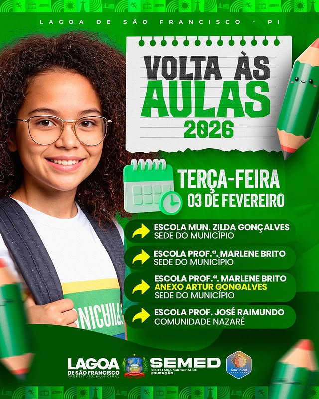 Nesta terça-feira, 03 de fevereiro, nossas escolas municipais dão as boas-vindas aos alunos